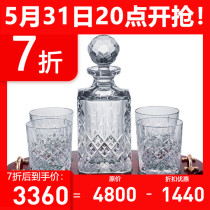 Royalscot UK handmade water crystal magnemesis engraved crystal wine with wine bottle 5 suits