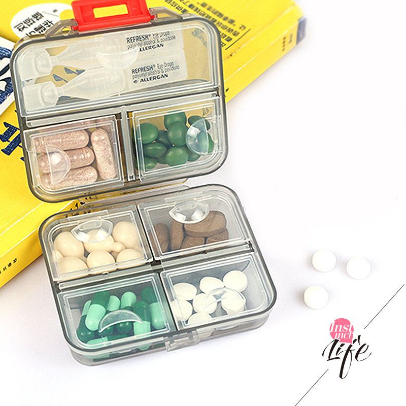 Instinctive life Mini small medicine box portable large-capacity 薬 box tablets 7 days small sub-pack pill box