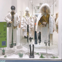 Model shelf display half-length props female Korean body flat shoulder high-end clothing store window clothes dummy table