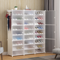 Simple Shoe Cabinet Multilayer Assembly Plastic Economy Type Multifunctional Dormitory Home Dust-Proof Shoe Rack Locker Provincial Space
