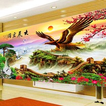 Diamond painting Diamond embroidery new diamond cross stitch diamond masonry painting Living room bedroom Great exhibition Great Wall eagle