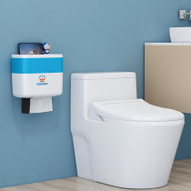 Toilet paper towel box wall-mounted waterproof perforated shelf toilet Creative cute toilet paper pumping paper toilet paper