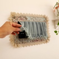 Doorbell cover dust cover Decorative wall sticker Fabric protective cover European embroidery lace Walkie talkie videophone cover
