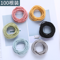 Rubber band head rope Hairband female tie hair like rubber band tie head small high elastic black rubber ring durable and simple