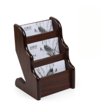 Lucky 5008 wooden multi-layer business card box with business card three layer business card holder please give the business card holder clip