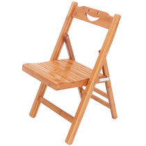 Folding small chair small bench Household balcony leisure stool foot washing backrest chair Nanzhu solid wood stool free installation