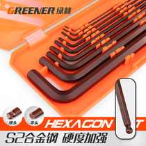 Hexagonal wrench set Combination boxed universal 6-angle screwdriver Single plum blossom hexagonal automatic hexagonal angle