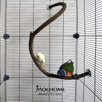 Parrot bird branch pole U-shaped pole S-shaped pole Grinding claw pole pole pole Solid wood stand combination bird supplies