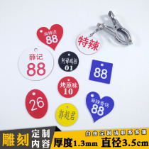 Custom two-color board catwalk dance number card Hand brand code card Number brand card Number card Storage mark card