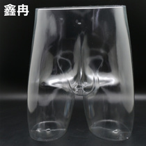 Transparent male hip model transparent underwear model props transparent 3D hollow stereo matting model display stand