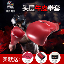 MaxxMMA Boxing gloves Adult Muay Thai fighting training Martial arts boxing gloves Leather gloves