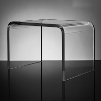 Nordic ins acrylic transparent light luxury shoe stool stool door small stool creative multifunctional square bench