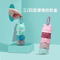 Milk powder box portable out-of-out milk powder carrying case mini sub-package divider box baby small sealed milk powder grid