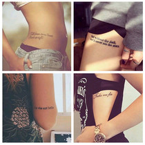 60 tattoo stickers waterproof female lasting personality English letter simulation sexy realistic Korean tattoo male stickers