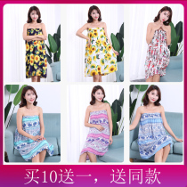 Beauty salon New Pattern cotton sexy bath dress summer thin cotton bathrobe bathrobe sweat steamed guest suit