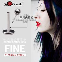 Hotwave puncture titanium steel European and American fine rod with nail nail nail nail with hole ear nail tube tube