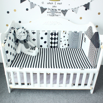 Nordic wind ins crib cotton guardrail baby bed wall bed anti-collision bed column