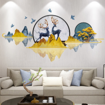 Living room TV wall sofa background wall stickers Wall decoration stickers Wall paper Self-adhesive wallpaper 3D three-dimensional wall painting