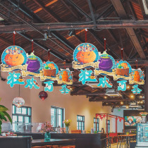 Halloween pendant bar restaurant event theme decoration party scene atmosphere decoration hanging ornaments pull flag