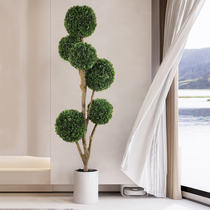 Simulation plant fake tree Milan ball creative indoor living room floor-to-ceiling green plant potted decoration bonsai landscaping decoration