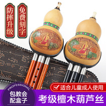 Ethnic sandalwood cucurbit musical instrument beginner C downgrade B tune Primary School students professional performance grade Hu Luoshen children