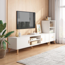 TV Cabinet Modern Minima Small Household Type Nordic Living Room Solid Wood Leg Bedroom TV Side Cabinet Tea Table Combined Wall Cabinet