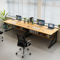 Office computer desk and chair combination Home staff single person Simple modern desk workbench Office desktop desk