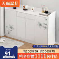 Shoe cabinet home entrance large capacity porch cabinet balcony storage locker imitation solid wood modern simple shoe shelf