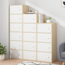 Bookcase Locker Storage Cabinet Cabinet Integrated Home Bedroom Cabinet Living Room Shelf Wall Bookshelf Floor Locker