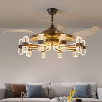 New Nordic living room chandelier invisible fan lamp restaurant lighting simple modern home creative light luxury ceiling fan lamp
