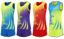 Track and field suit suit for men and women long-distance running marathon clothes body test sports quick-dry running competition training vest shorts