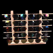 Solid wood glasses display decoration props high-end sunglasses creative counter fittings receiver bracket