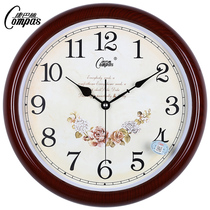 Kangba European-style clock creative wall clock calendar fashion personality Wall watch retro silent living room clock quartz clock