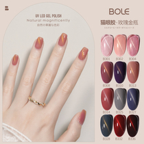 BOLE beat milk tea color Cats Eye Nail Polish glue magnet set 2021 new fashion nail shop special nail