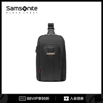 Samsonite New Show Li Fashion Purse Mens Chest Bag Multifunction Diagonal Satchel Cow Leather Mens Bag HR4 002