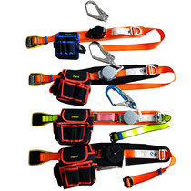 Anti-fall suspended single waist telescopic speed difference seat belt outdoor safety rope suit for aerial safety