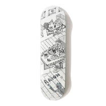  Spot tide PLAY POLAR 21SS black and white sketch fast food restaurant robbery pattern skateboard board surface 8 25