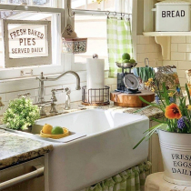 American ceramic sink Single slot under the table basin Imported kitchen embedded large pool thickened one-piece washing basin