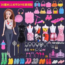 Wedding little magic fairy bar doll shoes Princess high heels flat shoes crystal shoes childrens toy accessories