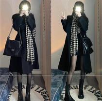 Hong Kong Tide 2021 real-life autumn and winter coat womens length thick overcoat original design