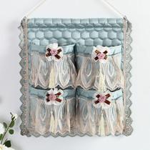 European lace hanging bag storage bag wall hanging fabric hanging door rear adhesive hook sundries storage bag wardrobe dormitory