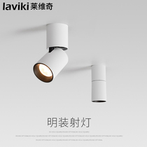 Surface mounted spotlights LED ceiling lights Free opening household adjustable angle spotlights COB small downlights Ceiling type spotlights
