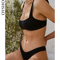  Oysho black beach swimsuit swimsuit small chest bikini top bikini female 32440302800