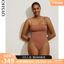Oysho sling chest cover belly slim one-piece swimsuit soak hot spring swimsuit women Summer 30747260788