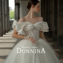 Dornina Layla 2021 New French court style main wedding dress Super fairy shoulder main yarn big tail