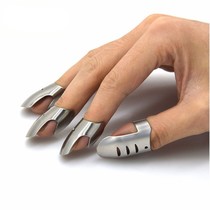 Cut Vegetable Finger Protective Sheath Anti-Cut Hand Stainless Steel Cut Vegetable Finger Protector Anti-Cut Hand Finger Guard Kitchen small tool