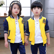 Primary school uniforms spring and autumn suits kindergarten Garden uniforms cotton sports class uniforms first grade three-piece group purchase customization