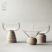 Japanese handmade heat-resistant glass flower tea cup pot Small teacup Master single cup Tea cup Teapot Sake cup Bartending cup