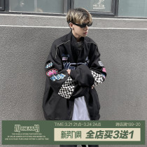 MRNEARLY Original American Vintage Logo Embroidered Racing Baseball Suit Winter Thick Jacket Mens Motorcycle Jacket