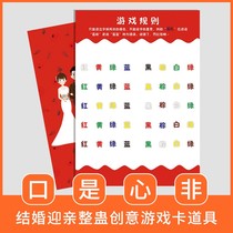 The game props get married block the door welcome the groom the grooms best man shake the sound and the same words are right and wrong.